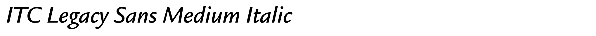 ITC Legacy Sans Medium Italic image